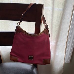 Dooney & Bourque Pink And Brown Leather Bag